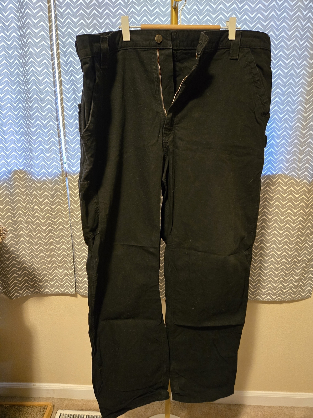Carhartt Black Straight-Leg Work Chinos